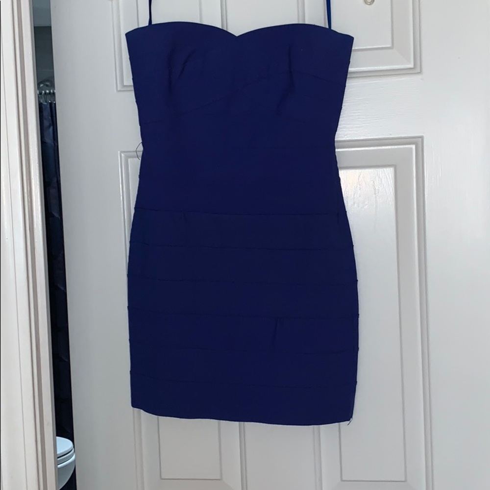 Royal blue band-aid dress